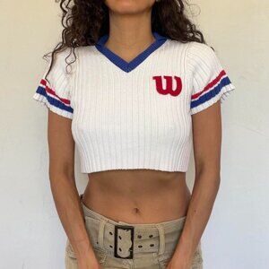 Forever 21 x Wilson, Women's Cropped Knit Top, Size M